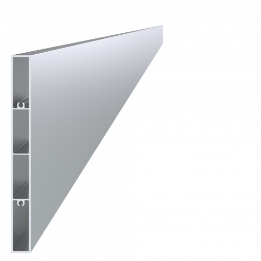 Profil na výplň 160x16x6000 mm, materiál EN AW-6060 T66, přírodní hliník bez povrchové úpravy, cena za KUS