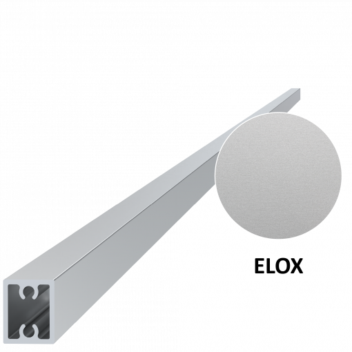 Eloxovaný profil pro výplň 20x16x6000 mm, materiál 6463, T6, hliník s eloxovanou vrstvou 15 mikronů, barva stříbrná, cena za KUS