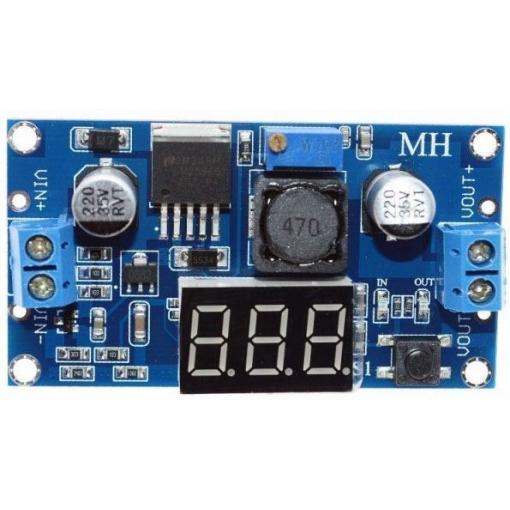 Napájecí modul, step-down měnič 2A s LM2596 + LED displej