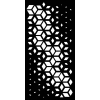 Designová kovová výplň, laserem vypálený vzor 1394, rozměr 1000x2000x2,5 mm, bez povrchové úpravy, perforace 29%