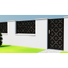 Designová kovová výplň, laserem vypálený vzor 1223, rozměr 1000x2000x2,0 mm, bez povrchové úpravy, perforace 9%