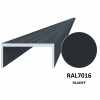 U profil 50x22x6000 mm, materiál EN AW-6060 T66, hliník s povrchovou úpravou antracit RAL7016, cena za KUS