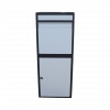 Box na balíky (410x385x1020mm) s přepadovou lištou na ochranu balíků, tloušťka 0.8mm) velikost balíku: 320x300x260mm, barva: Černé tělo + bílý vhod