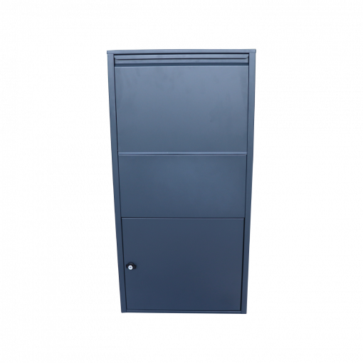 Box na balíky (440x220x880mm) s přepadovou lištou na ochranu balíků, tloušťka 0.8mm), Max. velikost balíku: 360x170x260mm, barva: RAL 7016 (antracit)