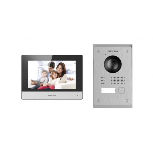 DS-KIS703Y-P sada videotelefonu, 2-vodičový systém, černý VDT, EU
