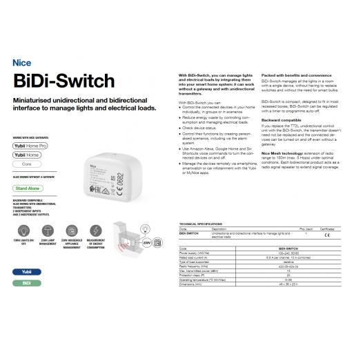 BiDi-Switch - přijímač pro dálkové ovládání osvětlení