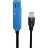 LogiLink USB kabel USB 3.2 Gen1 USB-A zásuvka, USB-A zástrčka 30.00 m černá, modrá Aktivní se zesílením signálu UA0401