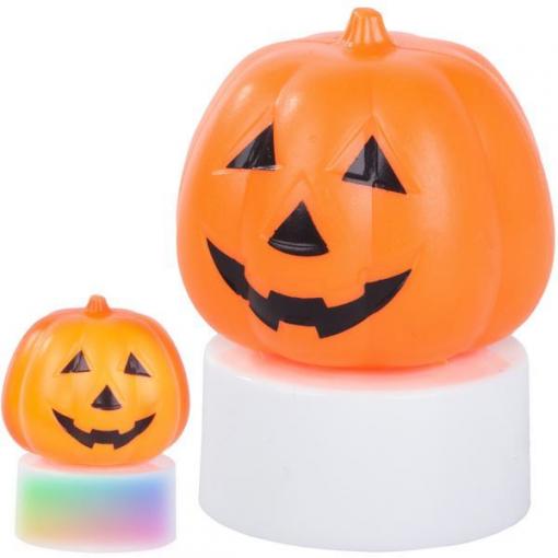 Dýňová LED svíčka h_v764a, 5 cm, 3× baterie AG10