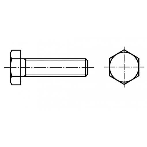 TOOLCRAFT 133688 šestihranný šroub M14 40 mm vnější šestihran DIN 961 ocel 100 ks