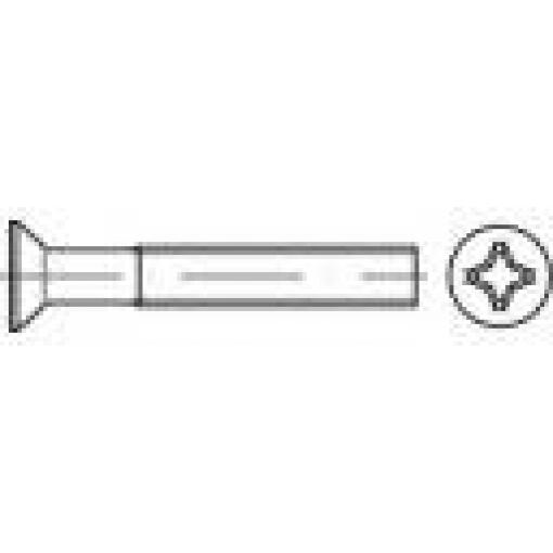 TOOLCRAFT 134540 zápustný šroub M6 20 mm křížová drážka Philips DIN 965 ocel galvanizováno zinkem 200 ks