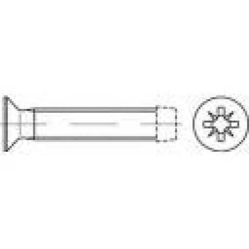 TOOLCRAFT 141206 závitníkové šrouby M6 30 mm křížová drážka Pozidriv DIN 7500 ocel galvanizováno zinkem 500 ks
