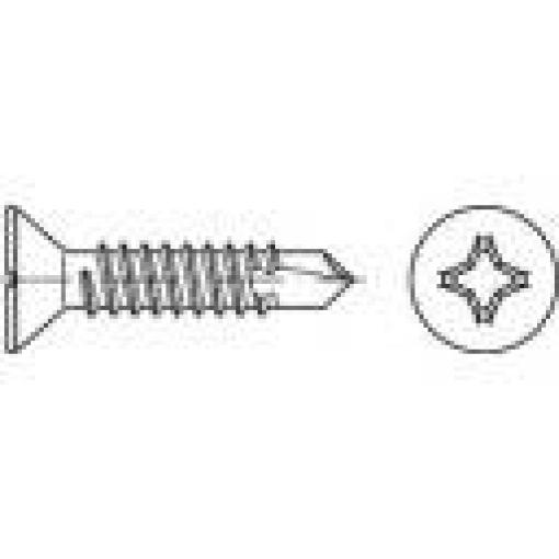 TOOLCRAFT 141484 závrtný šroub 2.9 mm 19 mm křížová drážka Philips DIN 7504 ocel galvanizováno zinkem 1000 ks
