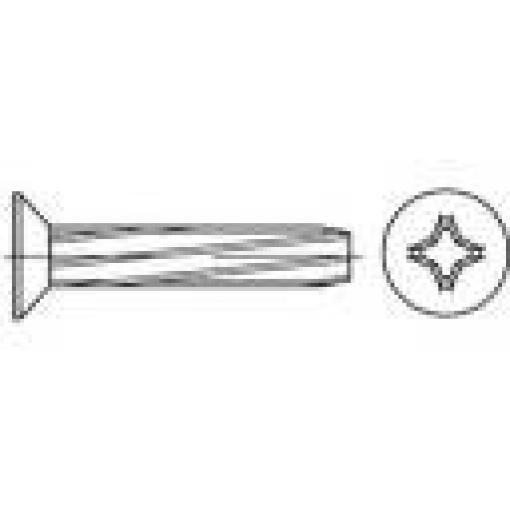 TOOLCRAFT 141817 šroub závitořezný M8 25 mm křížová drážka Philips DIN 7516 ocel galvanizováno zinkem 100 ks