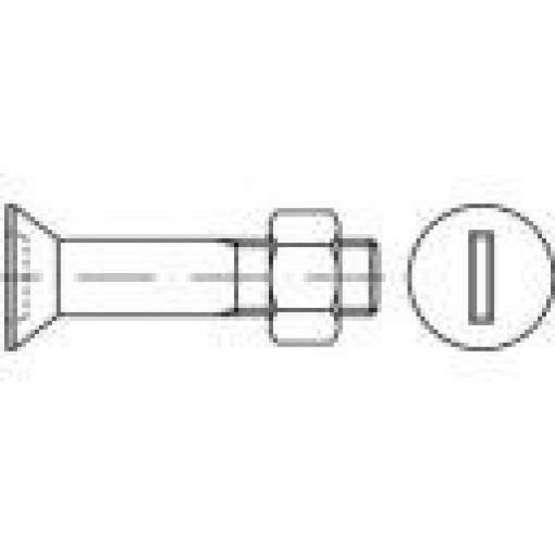 TOOLCRAFT 144325 zápustný šroub M20 55 mm příruba DIN 7969 ocel galvanizováno zinkem 25 ks