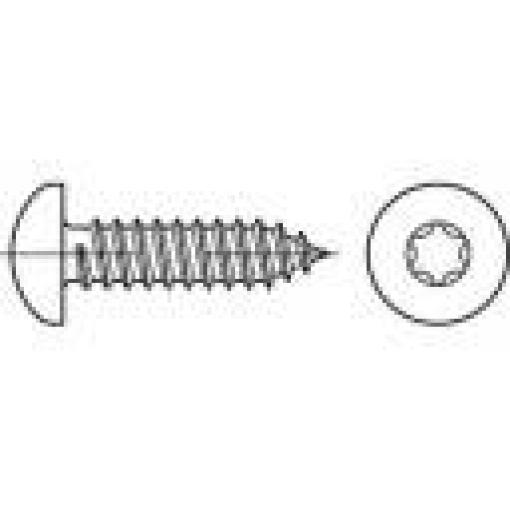 TOOLCRAFT 145177 čočkové šrouby do plechu 4.8 mm 80 mm T profil DIN 7981 ocel galvanizováno zinkem 250 ks