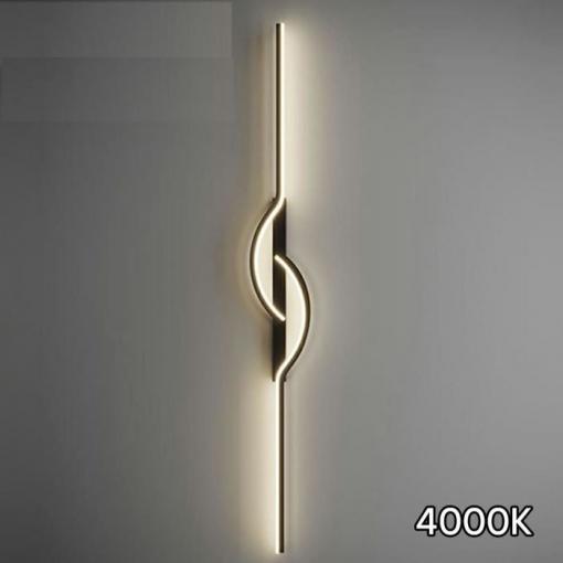 LED nástěnné svítidlo 60 cm, 13 W, 4000 K, černé