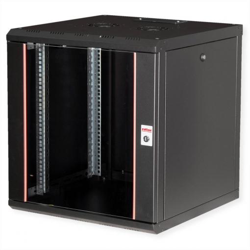 Roline 19 nástěnná rozváděcí skříň (š x v x h) 600 x 640 x 600 mm 12 U černá
