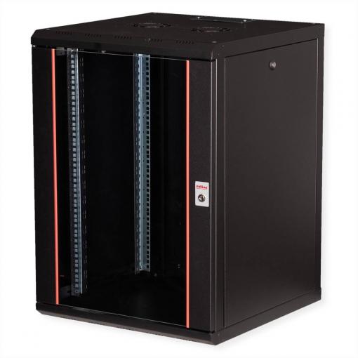 Roline 19 nástěnná rozváděcí skříň (š x v x h) 600 x 818 x 600 mm 16 U černá