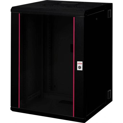 Roline 19 nástěnná rozváděcí skříň (š x v x h) 600 x 818 x 600 mm 16 U černá