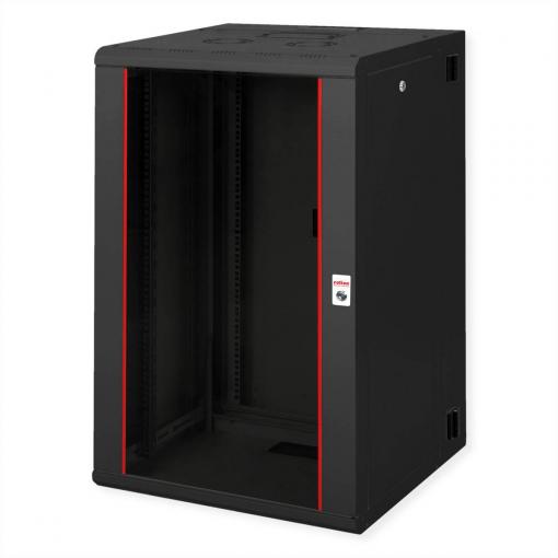 Roline 19 nástěnná rozváděcí skříň (š x v x h) 600 x 996 x 600 mm 16 U černá