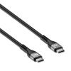 Manhattan Nabíjecí kabel USB USB-C ® zástrčka 2.00 m černá oboustranně zapojitelná zástrčka, dvoužilový stíněný 356367