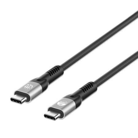 Manhattan Thunderbolt™ kabel USB 4.0 Thunderbolt ™ (USB-C ®) zástrčka 1.00 m černá oboustranně zapojitelná zástrčka, dvoužilový stíněný 356374