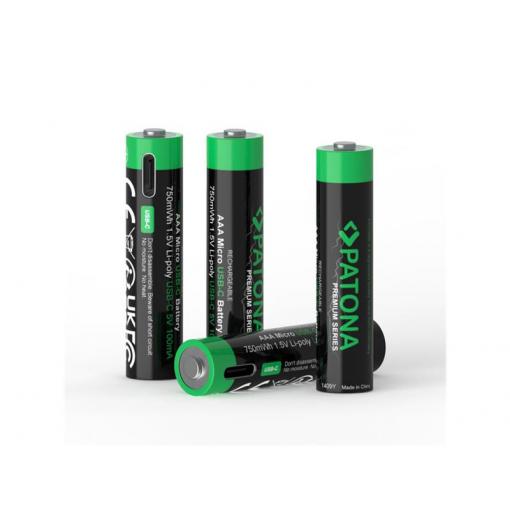 Baterie AAA (R03) nabíjecí 1,5V/500mAh PATONA PT1409 4ks