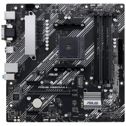 Asus PRIME A520M-A II/CSM Základní deska Socket (PC) AMD AM4 Tvarový faktor Micro-ATX Čipová sada základní desky AMD® A520
