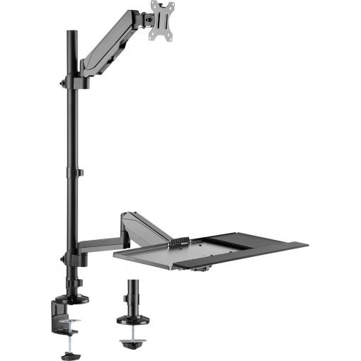 My Wall držák na stůl pro monitor HL63L 1 Displej: (s) 43,2 cm (17) - 81,3 cm (32) černá nastavitelná výška, naklápěcí, nakláněcí, odkládací místo na klávesnici