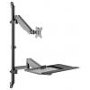 My Wall držák na zeď pro monitor HL64L 1 Displej: (s) 43,2 cm (17) - 81,3 cm (32) černá nastavitelná výška, naklápěcí, nakláněcí, odkládací místo na klávesnici