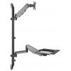 My Wall držák na zeď pro monitor HL64L 1 Displej: (s) 43,2 cm (17) - 81,3 cm (32) černá nastavitelná výška, naklápěcí, nakláněcí, odkládací místo na klávesnici