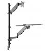 My Wall držák na zeď pro monitor HL64L 1 Displej: (s) 43,2 cm (17) - 81,3 cm (32) černá nastavitelná výška, naklápěcí, nakláněcí, odkládací místo na klávesnici