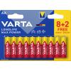 Varta Longlife Max Power AA Blister 10 (8+2) tužková baterie AA alkalicko-manganová 1.5 V 10 ks