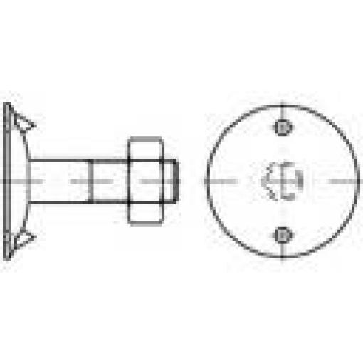 TOOLCRAFT 147101 talířové šrouby M8 30 mm vnější šestihran DIN 15237 ocel 100 ks