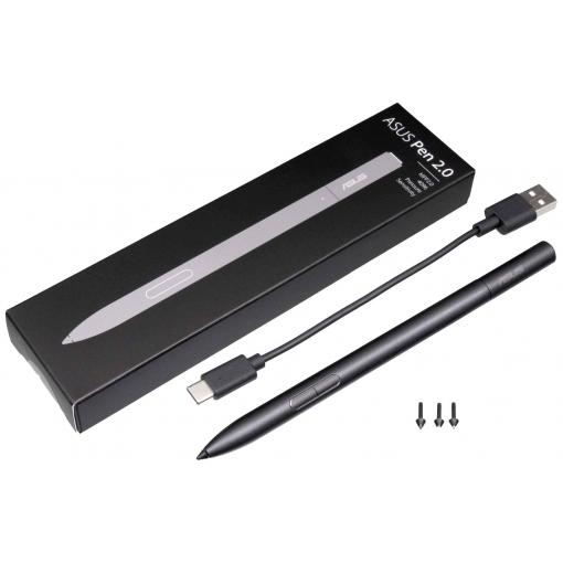 Asustek Computer ASUS Pen 2.0 SA203H - Aktiver Stylus - 2 Tasten dotykové pero opakovaně nabíjecí antracitová