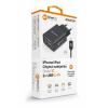 Chytrá síťová nabíječka ALIGATOR 2.4A, 2xUSB, smart IC, černá, kabel pro iPhone/iPad 2A