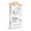 Chytrá síťová nabíječka ALIGATOR 2.4A, 2xUSB, smart IC, bílá, kabel pro iPhone/iPad 2A