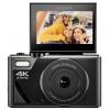 Easypix V64 Flip digitální fotoaparát 13 Megapixel černá integrovaný akumulátor, Wi-Fi, 4K video, Full HD videozáznam