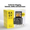 Easypix V64 Flip digitální fotoaparát 13 Megapixel černá integrovaný akumulátor, Wi-Fi, 4K video, Full HD videozáznam