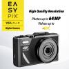 Easypix V64 Flip digitální fotoaparát 13 Megapixel černá integrovaný akumulátor, Wi-Fi, 4K video, Full HD videozáznam