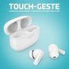 Lamax Clips1 Play Headset do uší (In Ear) Bluetooth® stereo bílá Indikátor nabití, Nabíjecí pouzdro, regulace hlasitosti, odolné vůči potu, dotykové ovládání,