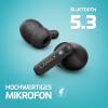 Lamax Clips1 Play Headset do uší (In Ear) Bluetooth® stereo černá Indikátor nabití, Nabíjecí pouzdro, regulace hlasitosti, odolné vůči potu, dotykové ovládání,