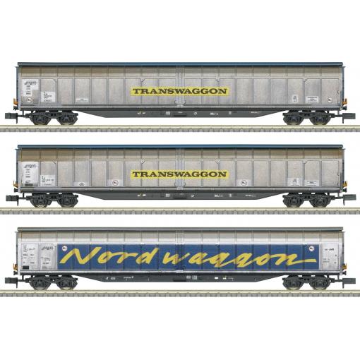MiniTrix 18297 Sada 3 KS velkoobjemových posuvné vozy Transwagon, MHI