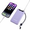 Intenso F10000 powerbanka Li-Pol, 10000 mAh, Quick Charge, Dodávka energie, USB-A, USB-C®, nachová, Indikátor stavu