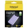 Intenso F10000 powerbanka Li-Pol, 10000 mAh, Quick Charge, Dodávka energie, USB-A, USB-C®, nachová, Indikátor stavu