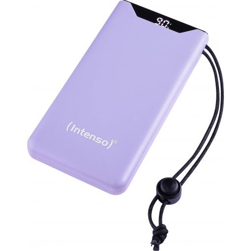 Intenso F10000 powerbanka Li-Pol, 10000 mAh, Quick Charge, Dodávka energie, USB-A, USB-C®, nachová, Indikátor stavu