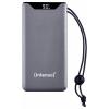 Intenso F10000 powerbanka Li-Pol, 10000 mAh, Quick Charge, Dodávka energie, USB-A, USB-C®, šedá, Indikátor stavu