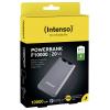 Intenso F10000 powerbanka Li-Pol, 10000 mAh, Quick Charge, Dodávka energie, USB-A, USB-C®, šedá, Indikátor stavu