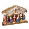 Solight LED dřevěný betlém podsvícený, 26x17cm, 6x LED, 2x AA - 1V276