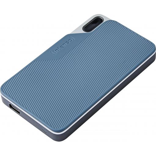 Intenso TX100 250 GB, externí SSD disk, USB-C™ (USB 3.2 Gen 1), šedomodrá